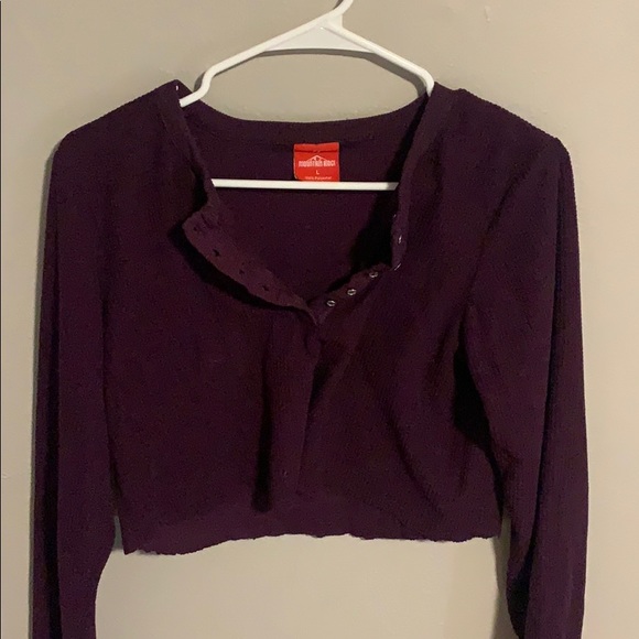 Mountain Ridge Purple Button Up Sweater- Large - Picture 3 of 4